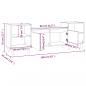 Preview: TV-Schrank Betongrau 160x35x55 cm Holzwerkstoff