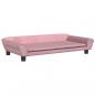 Preview: Hundebett Rosa 100x50x21 cm Samt