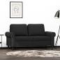 Preview: ARDEBO.de - 2-Sitzer-Sofa Schwarz 120 cm Samt