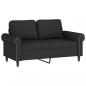 Preview: 2-Sitzer-Sofa Schwarz 120 cm Samt