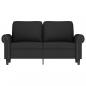 Preview: 2-Sitzer-Sofa Schwarz 120 cm Samt