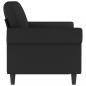 Preview: 2-Sitzer-Sofa Schwarz 120 cm Samt