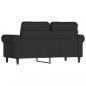 Preview: 2-Sitzer-Sofa Schwarz 120 cm Samt