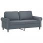 Preview: 2-Sitzer-Sofa Dunkelgrau 140 cm Samt