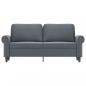 Preview: 2-Sitzer-Sofa Dunkelgrau 140 cm Samt