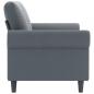 Preview: 2-Sitzer-Sofa Dunkelgrau 140 cm Samt