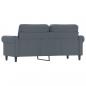 Preview: 2-Sitzer-Sofa Dunkelgrau 140 cm Samt