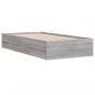 Preview: Bettgestell mit Schubladen Grau Sonoma 90x190 cm Holzwerkstoff