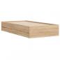 Preview: Bettgestell mit Schubladen Sonoma-Eiche 75x190 cm Holzwerkstoff