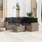 Preview: ARDEBO.de - 6-tlg. Garten-Sofagarnitur mit Kissen Grau Poly Rattan