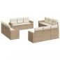 Preview: 12-tlg. Garten-Sofagarnitur mit Kissen Beige Poly Rattan