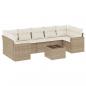 Preview: 8-tlg. Garten-Sofagarnitur mit Kissen Beige Poly Rattan