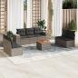 Preview: ARDEBO.de - 8-tlg. Garten-Sofagarnitur mit Kissen Grau Poly Rattan