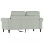 Preview: 2-Sitzer-Sofa Hellgrau 120 cm Samt