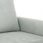 Preview: 2-Sitzer-Sofa Hellgrau 120 cm Samt