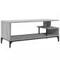 Preview: TV-Schrank Grau Sonoma 102x40x41 cm Holzwerkstoff und Stahl