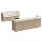 Preview: 8-tlg. Garten-Sofagarnitur mit Kissen Beige Poly Rattan