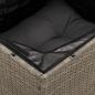 Preview: Gartensofa mit Kissen 3-Sitzer Grau Poly Rattan