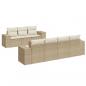 Preview: 8-tlg. Garten-Sofagarnitur mit Kissen Beige Poly Rattan