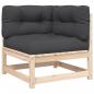 Preview: Gartensofa mit Kissen 2-Sitzer Massivholz Kiefer