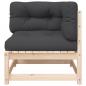 Preview: Gartensofa mit Kissen 2-Sitzer Massivholz Kiefer