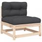 Preview: Gartensofa mit Kissen 2-Sitzer Massivholz Kiefer