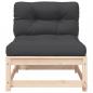 Preview: Gartensofa mit Kissen 2-Sitzer Massivholz Kiefer