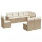 Preview: 8-tlg. Garten-Sofagarnitur mit Kissen Beige Poly Rattan