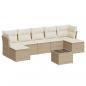 Preview: 8-tlg. Garten-Sofagarnitur mit Kissen Beige Poly Rattan