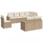 Preview: 8-tlg. Garten-Sofagarnitur mit Kissen Beige Poly Rattan