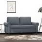 Preview: ARDEBO.de - 2-Sitzer-Sofa Dunkelgrau 120 cm Samt