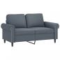 Preview: 2-Sitzer-Sofa Dunkelgrau 120 cm Samt