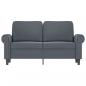 Preview: 2-Sitzer-Sofa Dunkelgrau 120 cm Samt