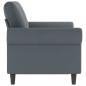 Preview: 2-Sitzer-Sofa Dunkelgrau 120 cm Samt