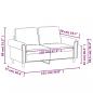 Preview: 2-Sitzer-Sofa Dunkelgrau 120 cm Samt