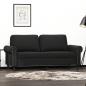 Preview: ARDEBO.de - 2-Sitzer-Sofa Schwarz 140 cm Samt