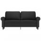 Preview: 2-Sitzer-Sofa Schwarz 140 cm Samt