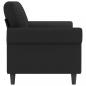 Preview: 2-Sitzer-Sofa Schwarz 140 cm Samt