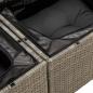 Preview: Gartensofa 2-Sitzer mit Kissen Grau Poly Rattan