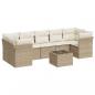 Preview: 8-tlg. Garten-Sofagarnitur mit Kissen Beige Poly Rattan