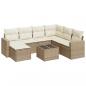 Preview: 8-tlg. Garten-Sofagarnitur mit Kissen Beige Poly Rattan