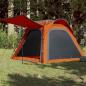 Preview: ARDEBO.de - Campingzelt 4 Personen Grau und Orange Quick Release Wasserfest