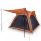 Preview: Campingzelt 4 Personen Grau und Orange Quick Release Wasserfest