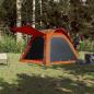 Preview: Campingzelt 4 Personen Grau und Orange Quick Release Wasserfest