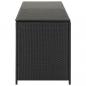 Preview: Gartenbox Poly Rattan 200x50x60 cm Schwarz