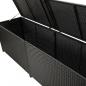 Preview: Gartenbox Poly Rattan 200x50x60 cm Schwarz