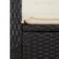 Preview: 5-tlg. Garten-Essgruppe mit Kissen Schwarz Poly Rattan