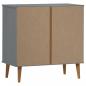 Preview: Schubladenschrank MOLDE Grau 80x40x80 cm Massivholz Kiefer