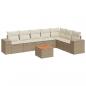 Preview: 8-tlg. Garten-Sofagarnitur mit Kissen Beige Poly Rattan