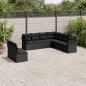 Preview: ARDEBO.de - 9-tlg. Garten-Sofagarnitur mit Kissen Schwarz Poly Rattan